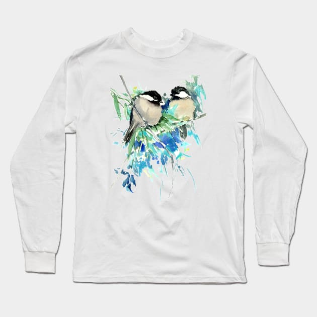 Chickadees Long Sleeve T-Shirt by surenart